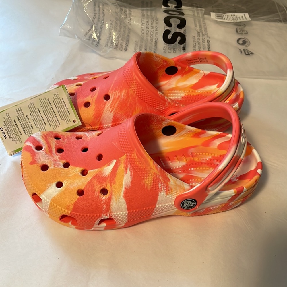 Crocs classic clog orange marble - Picture 2 of 8